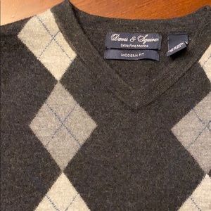 Merino wool argyle sweater
